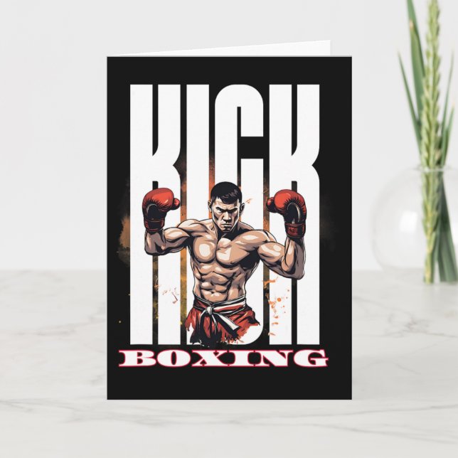 Cartão Estilo de Luta de Kickboxing (Frente)