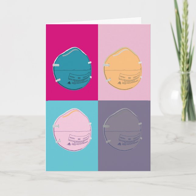 Cartão Estilo de Pop de Máscara N-95 (Frente)