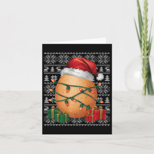 Cartão Estilo de Sweater Xmas Feio Comida Rápido Natal
