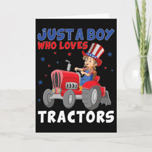 Cartão Estilo de Vida Fazenda Infantil 4 de julho Apenas