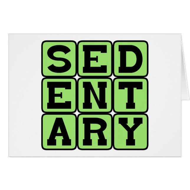 Cartão Estilo de Vida Sedentário e Lenta (Frente Horizontal)