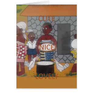 Cartão Estilo de vida tradicional africano