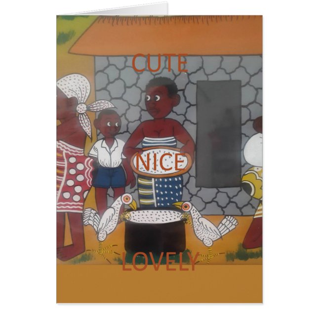 Cartão Estilo de vida tradicional africano (Frente)