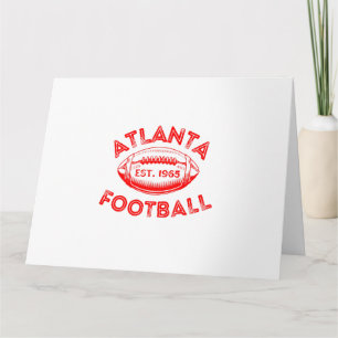 Cartão Estilo de Vintage de Futebol Atlanta