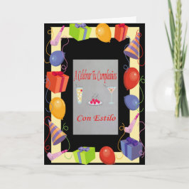 Cartão Estilo do engodo de Cumpleaños