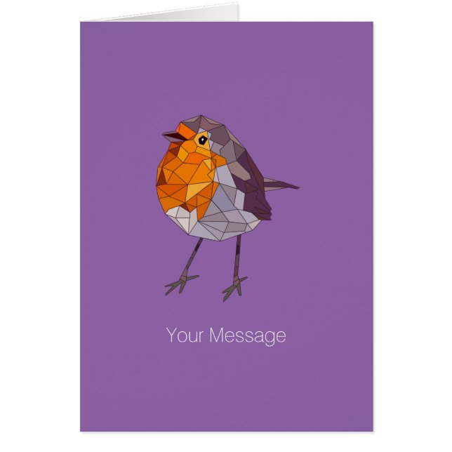 Cartão Estilo Geométrico Red Robin (Frente)