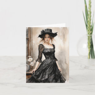 Cartão Estilo LBD de Vestido Preto Elegante