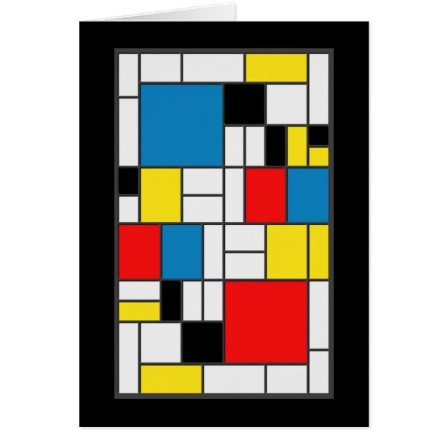 Cartão Estilo Mondrian (Frente)