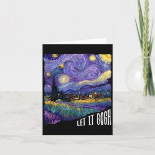 Cartão Estilo Retro Divertido Deixe Gogh Amantes Da Arte
