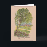 Cartão estónio do Natal de Häid Pühi do vintage<br><div class="desc">Cartão estónio retro/do vintage Natal.  Cena exterior bonita!  Häid Pühi!  Feliz Natal!  Boas festas!</div>