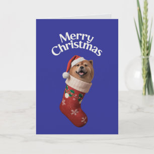 Cartão Estoque de Natal Chow Chow
