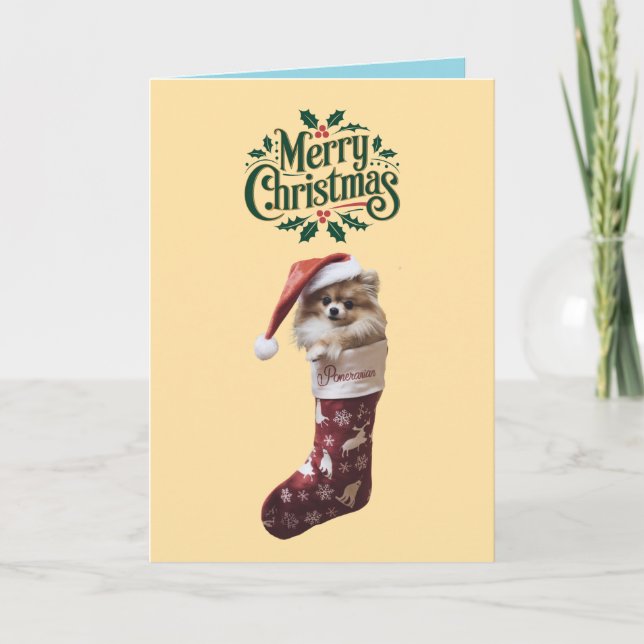 Cartão Estoque de Natal da Pomerânia (Frente)