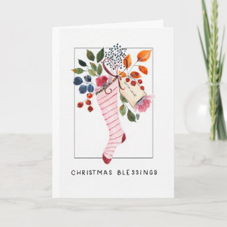 Cartão Estoque de Natal, Impressão de Aquarela