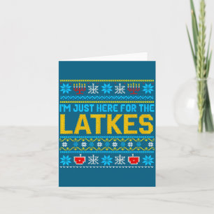 Cartão Estou Aqui Apenas Para Os Latkes Divertido Comida