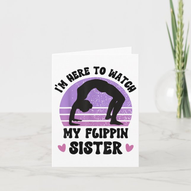 Cartão Estou Aqui Para Assistir Minha Irmã Maluca Por Gin (Frente)