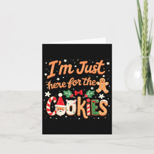 Cartão Estou Aqui Para Cookies De Natal Xmas.