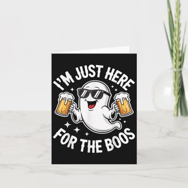 Cartão Estou Aqui Só Para a Vaiada Camiseta Homens Mulher (Frente)