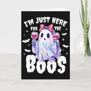 Cartão Estou Aqui Só Para Os Vaias Funny Halloween Mulher