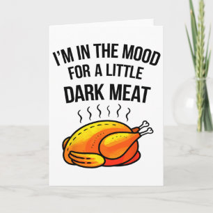 Cartão Estou Com Humor Para Uma Pequena Carne Escura Engr