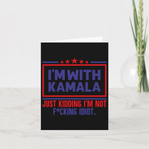 Cartão Estou com Kamala só brincando não com republicanos