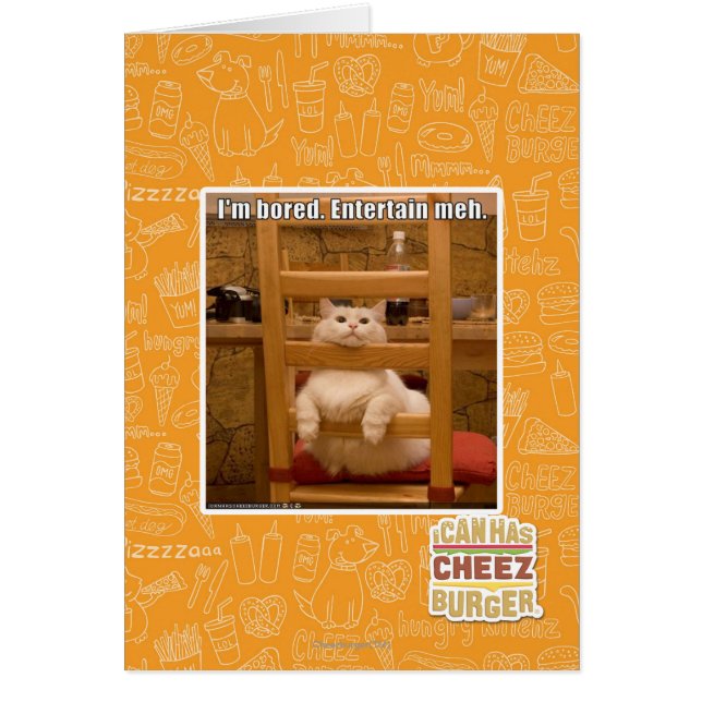 Cartão Estou entediado. (Frente)