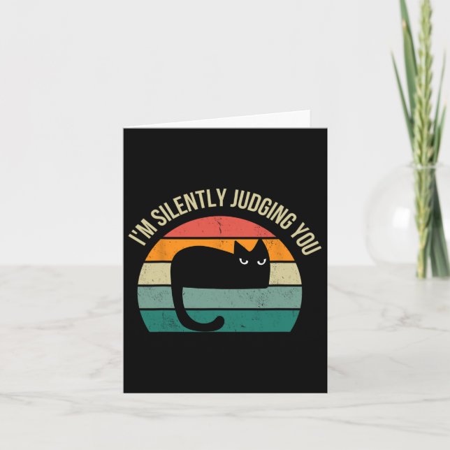 Cartão Estou Julgando Você Silenciosamente - Bla Retrô Di (Frente)