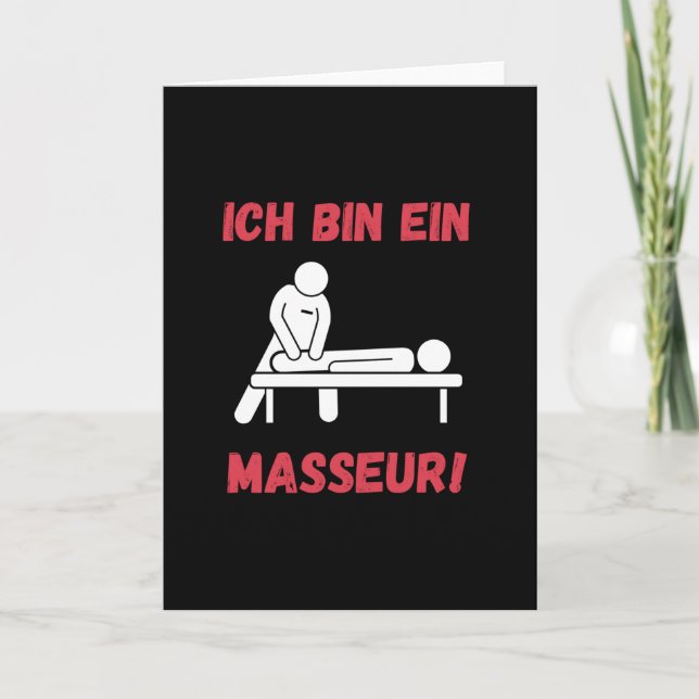 Cartão Estou Massajando Um Masseur (Frente)