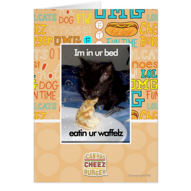 Cartão Estou na nossa cama (Frente)