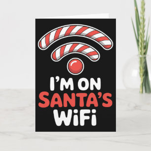 Cartão Estou na Wifi do Papai Noel Natal Férias Natal