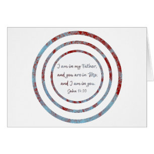 Cartão Estou no meu pai John 14:20