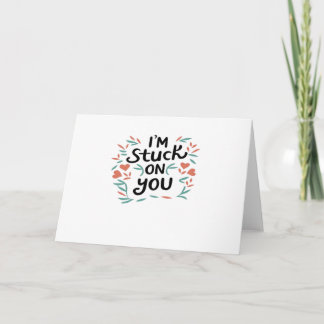 Cartão Estou Preso Em Você Valentines Texto Preto Minimal