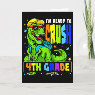 Cartão Estou Pronto Para Detonar 4º Ano Dinossauro 1º Dia