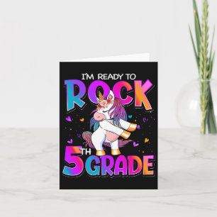 Cartão Estou pronto para fazer 5 do Grau Unicorn Ck para 
