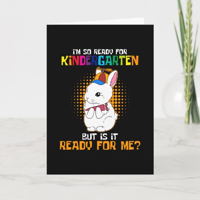 Cartão Estou pronto para o jardim de infância (Frente)