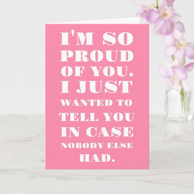 Cartão Estou tão orgulhoso de você (Orquídea)