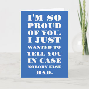Cartão Estou tão orgulhoso de você