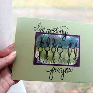 Cartão Estou torcendo por você...