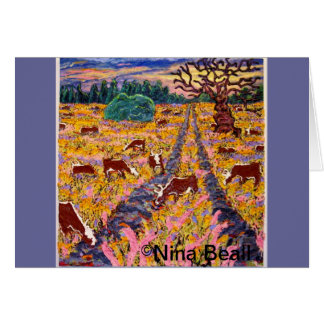 Cartão "Estrada ao Cattleguard" 4x4', 2013, Nina Beall