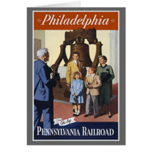 Cartão Estrada de ferro de Philadelphfia Pensilvânia