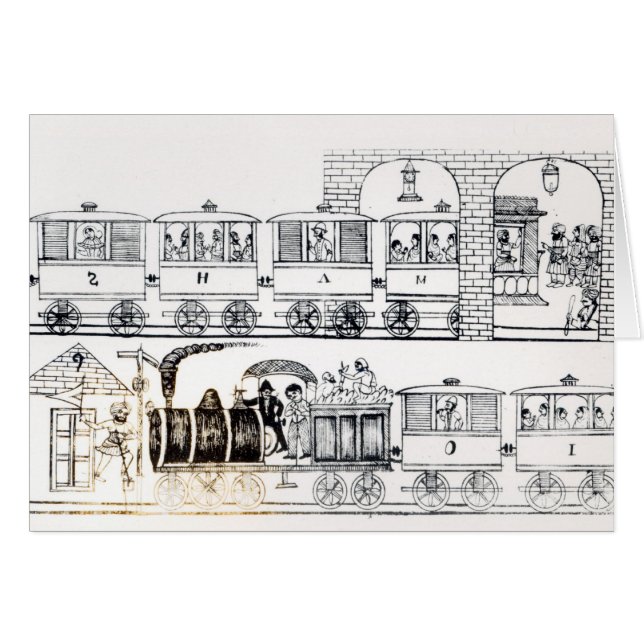 Cartão Estrada de ferro indiana (Frente Horizontal)