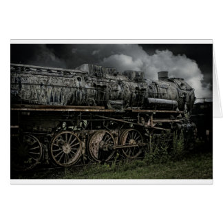 Cartão estrada de ferro locomotiva do trilho do trem do