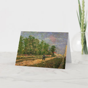 Cartão Estrada de Paris com Camponês por Vincent van Gogh