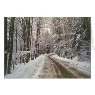 Cartão Estrada de sujeira de inverno