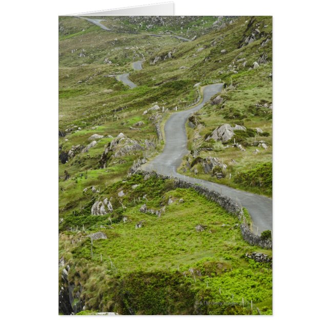 Cartão Estrada entre Ballaghacahreen e Caherkeen. (Frente)