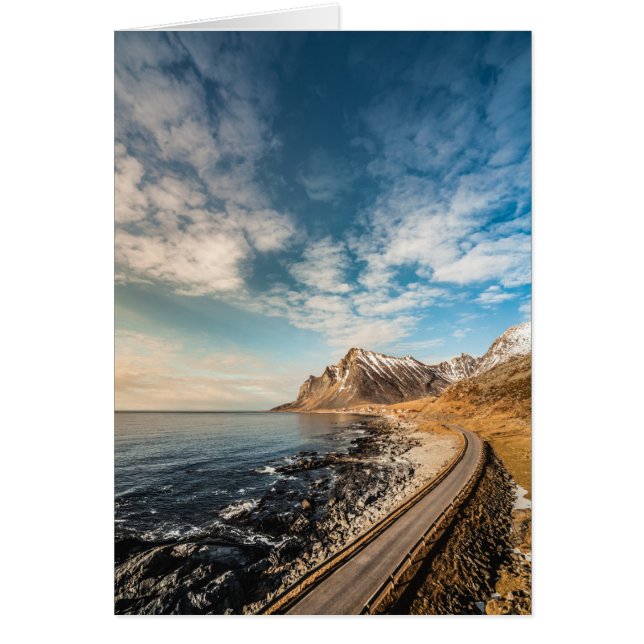 Cartão Estrada para Vikten Carta de Paisagem da Noruega (Frente)