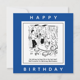 Cartão Estrada Rápida. Trabalhador de Manutenção de Highw