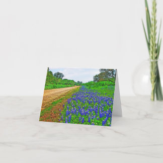 Cartão Estrada traseira do Bluebonnet