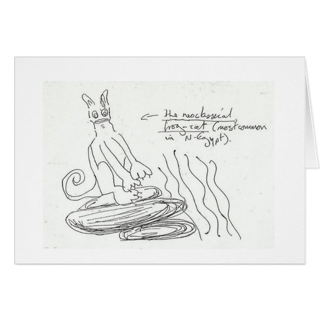 Cartão estranho, é gato do sapo (Frente horizontal)