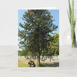 Cartão Estranho o suficiente para confundir um macaco.