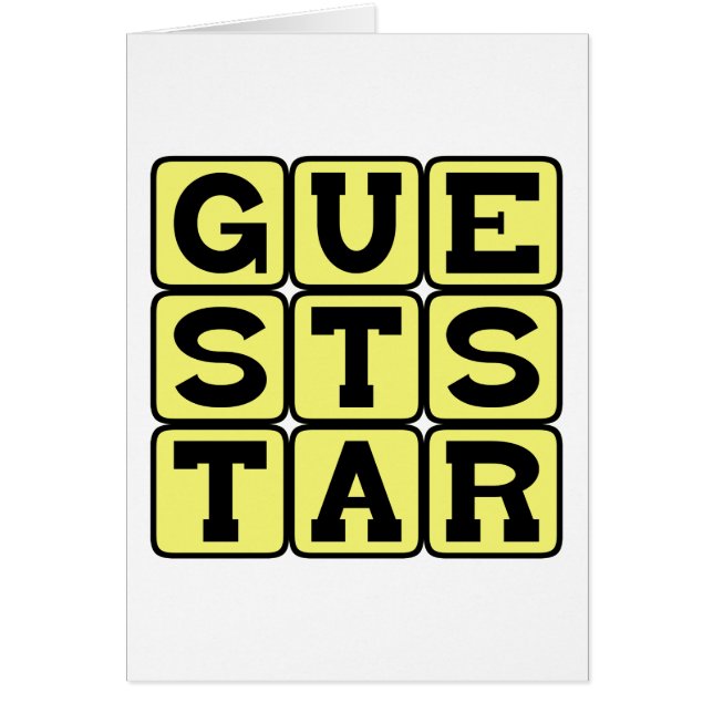 Cartão Estrela Convidada, ator em destaque (Frente)